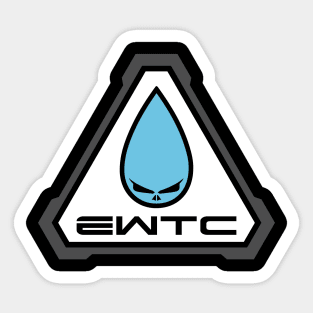 Evil Water Drop Blue Sticker